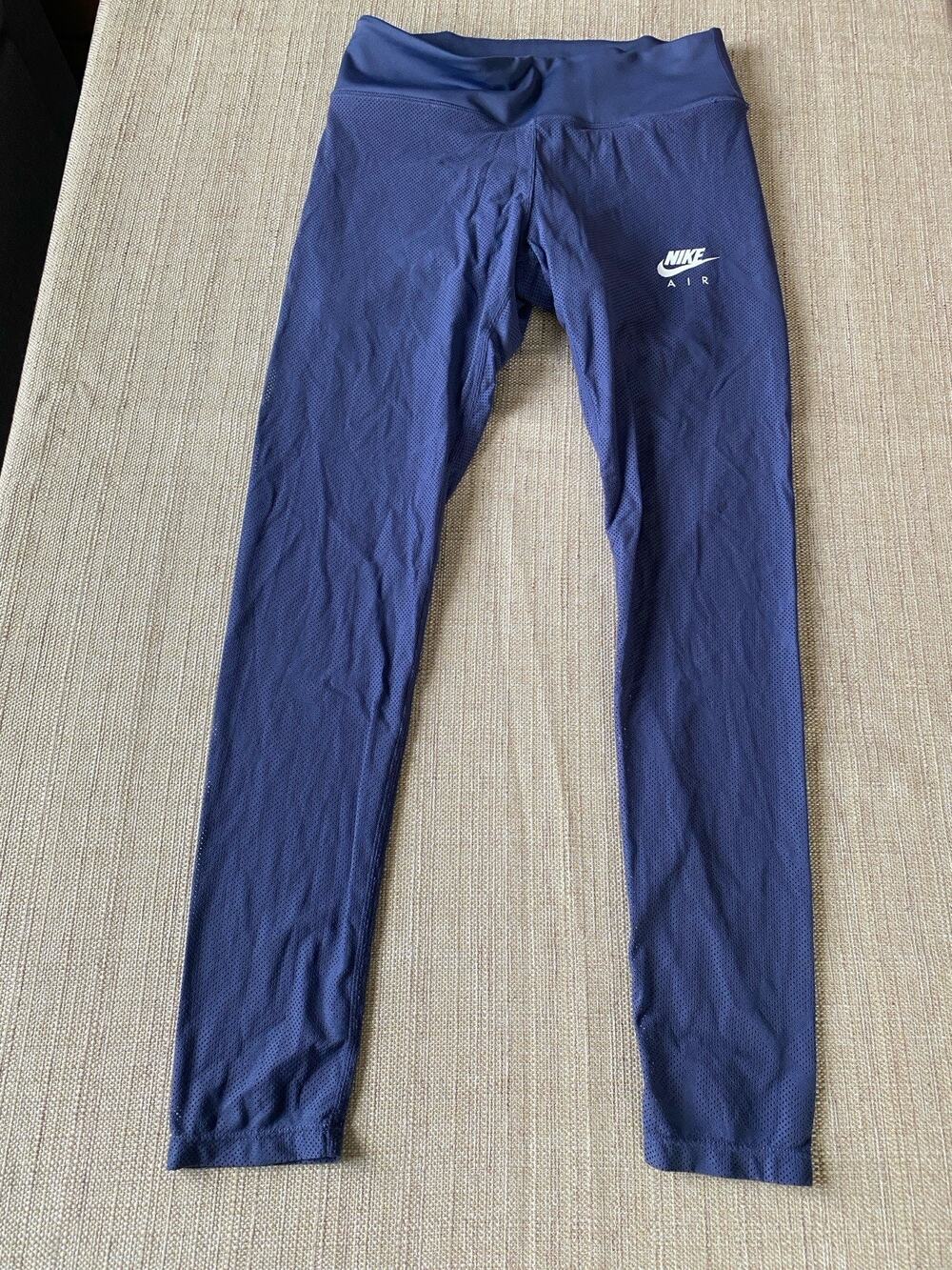 NIKE DRI-FIT FA191204CVT LEGGINGS – DARK BLUE – perforated mesh SIZE S